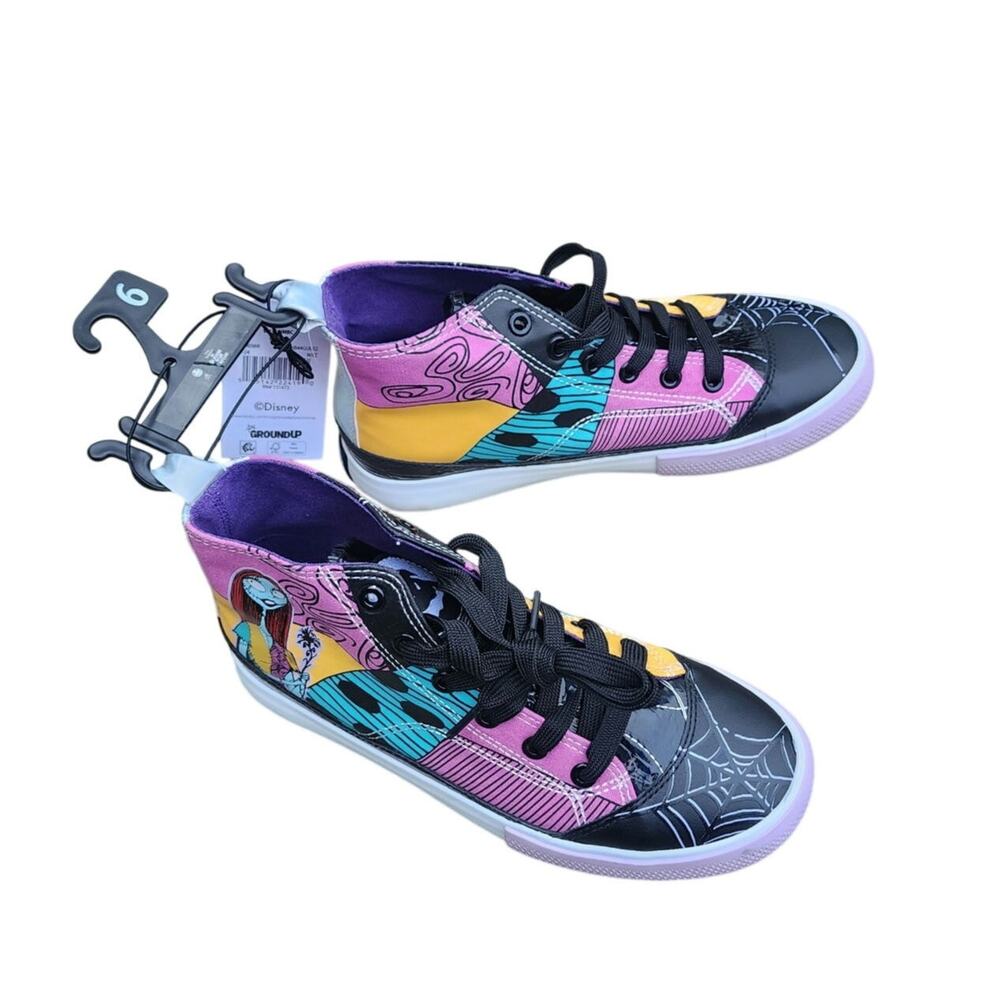 Disney Nightmare Before Christmas Sally Spiderweb High Top Sneakers Women’s Sz 6 - Picture 8 of 13